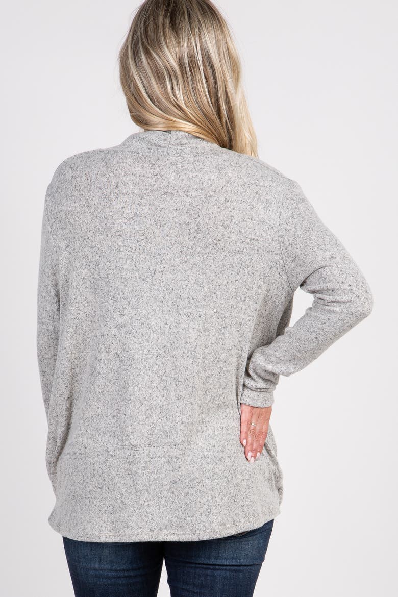 Knit Draped Wrap V-Neck Nursing Top, Alternate, color, Beige