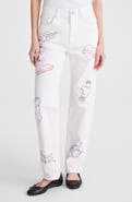 Madewell Embroidered Slim Boyfriend Jeans