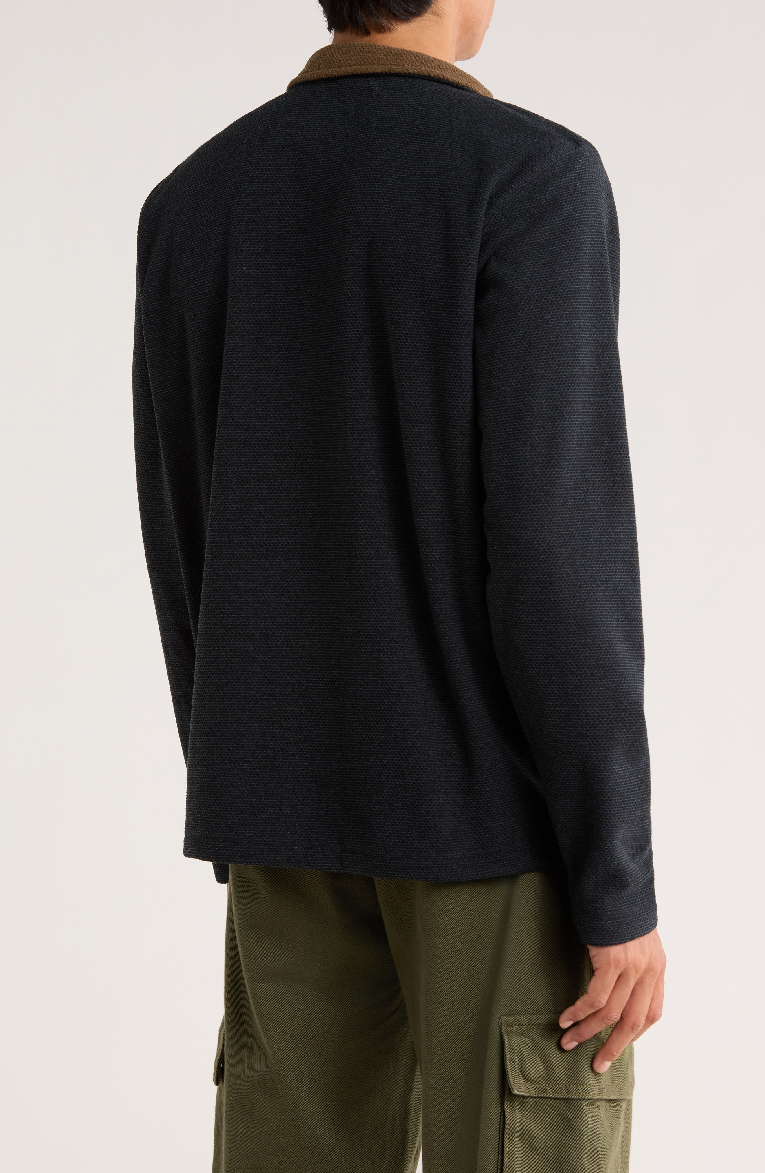 Jacquard Henley Sweatshirt - image 2