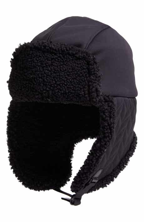 Quilted Fleece Lined Trapper Hat