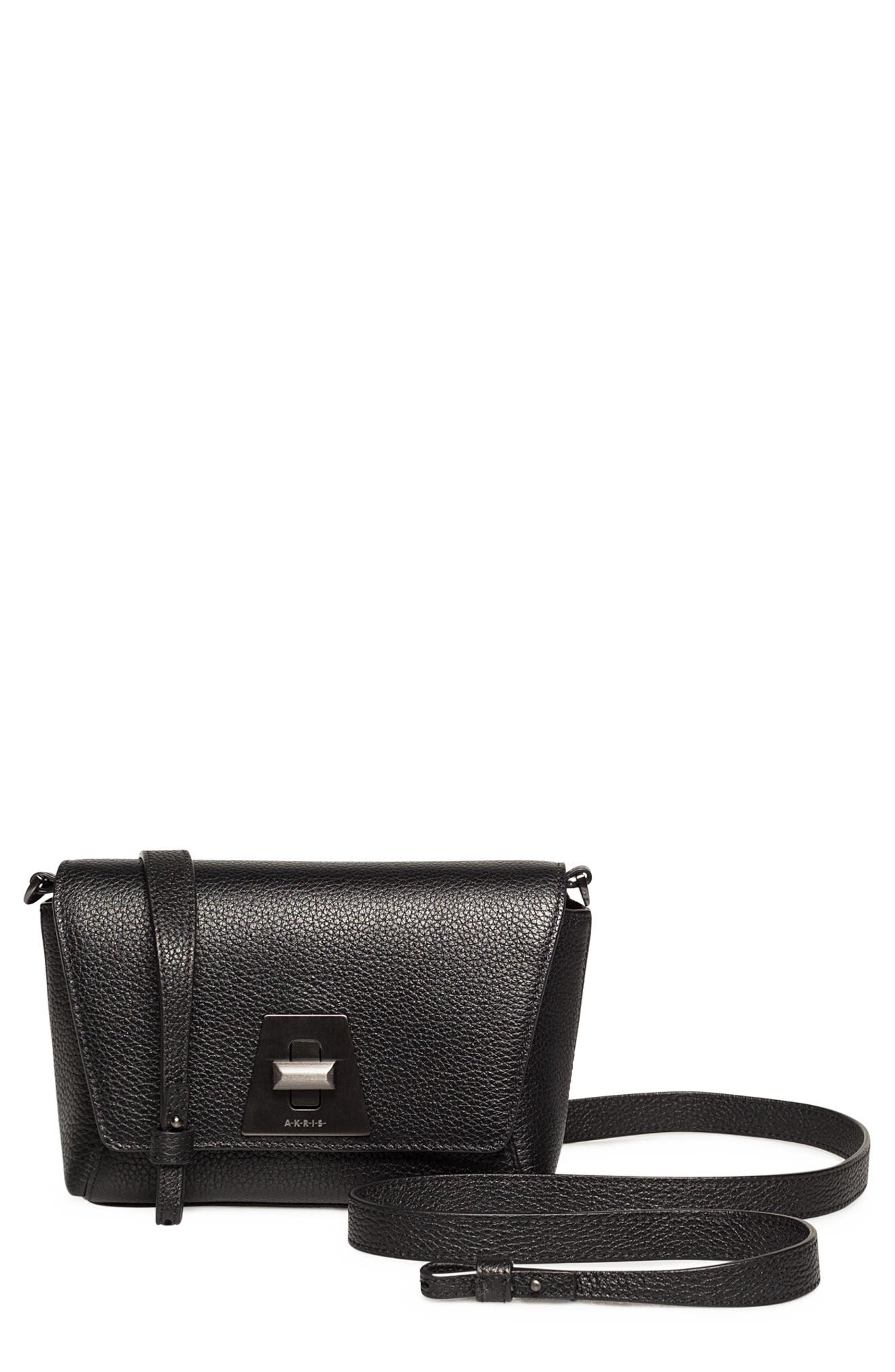 Akris Little Anouk Leather Crossbody Bag, Main, color, 
