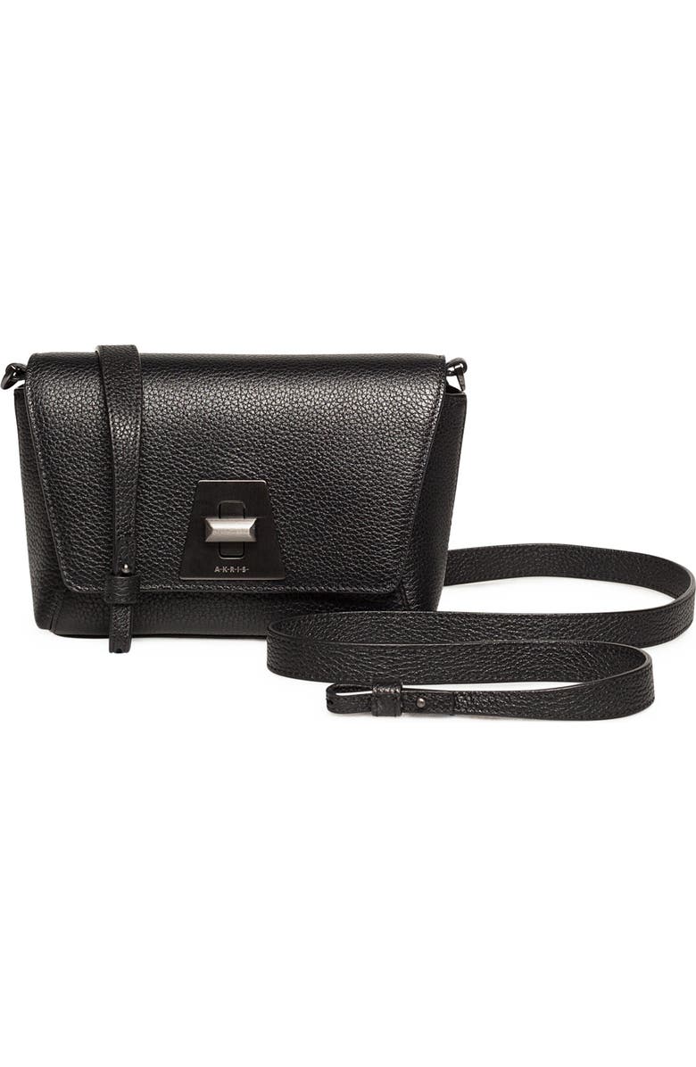 Akris Little Anouk Leather Crossbody Bag, Main, color,