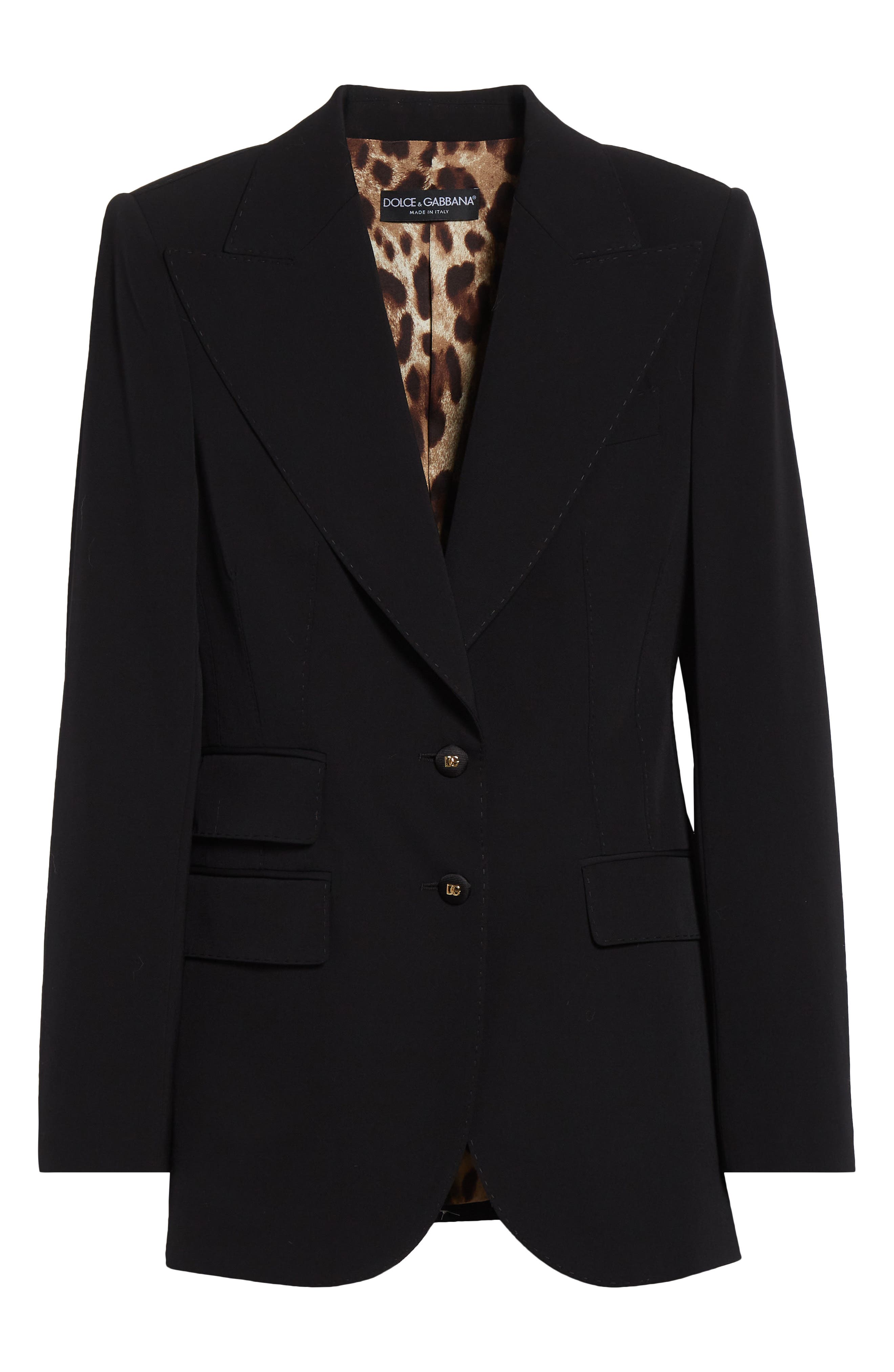 Dolce & Gabbana Dolce&gabbana Turlington Stretch Gabardine Blazer In Black