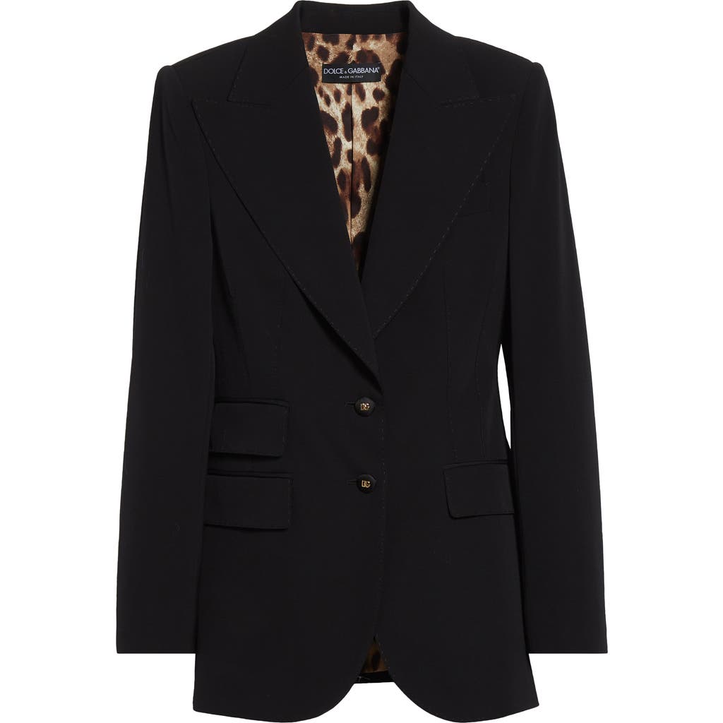 Dolce & Gabbana Dolce&gabbana Turlington Stretch Gabardine Blazer In Black