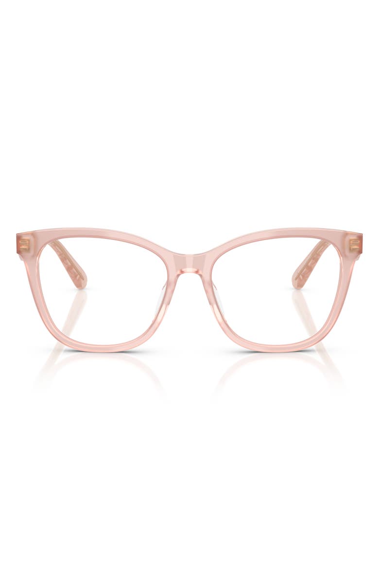 COACH 51mm Square Optical Glasses, Main, color, Milky Pink