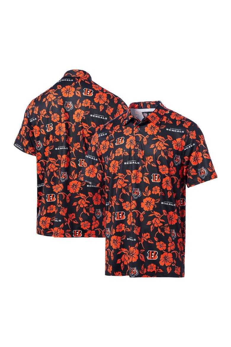 Men's Reyn Spooner Black Cincinnati Bengals Pua Performance Polo, Main, color, Black