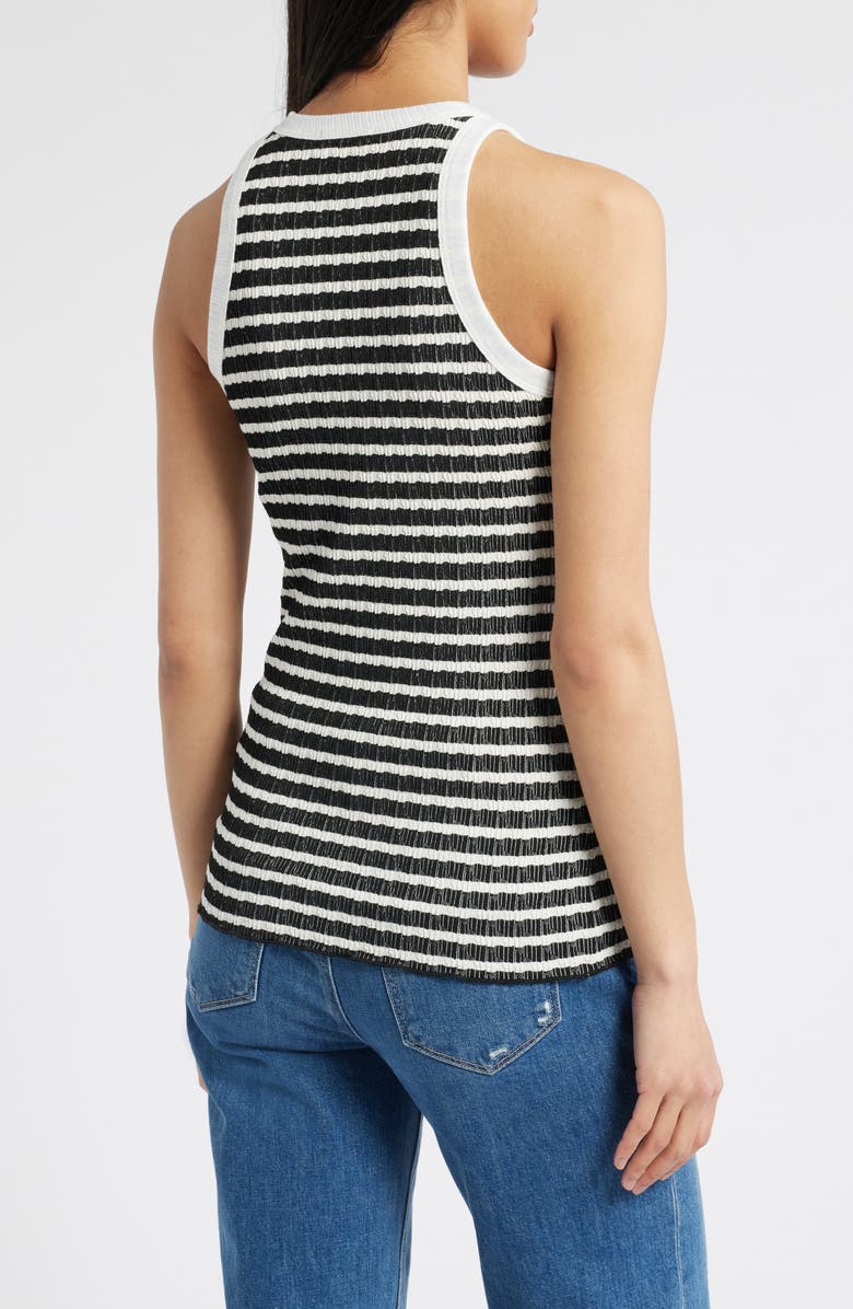 Loveappella Stripe Racerback Tank, Alternate, color, Black