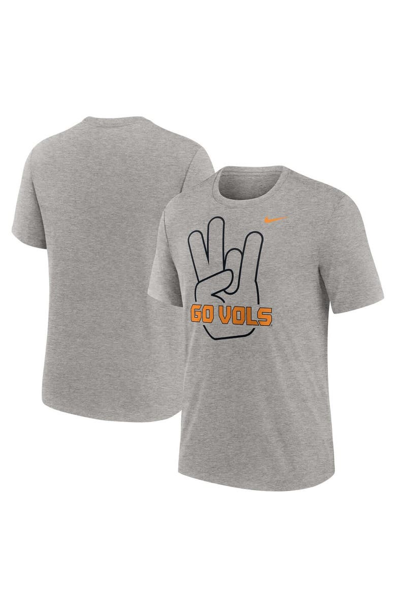Nike Men's Nike Heather Gray Tennessee Volunteers Campus Local Tri-Blend T-Shirt, Main, color, 