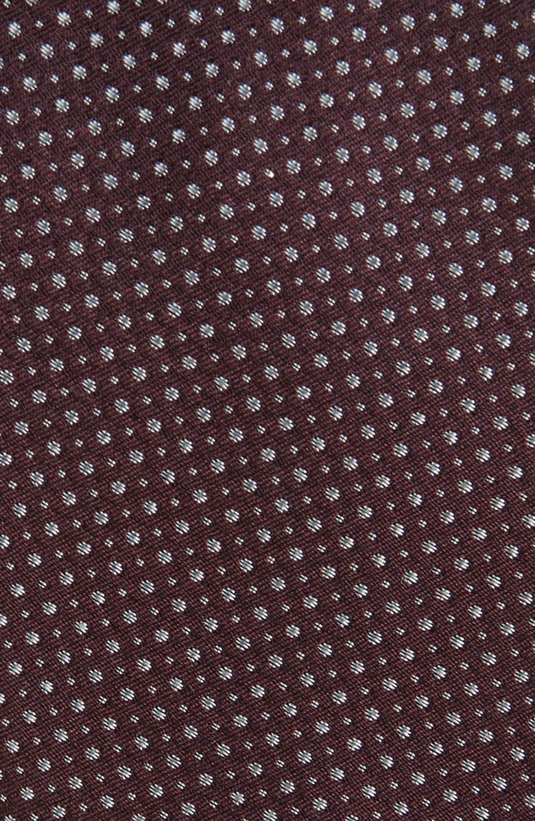 Nordstrom Grady Micro Dot Silk Tie, Alternate, color, Burgundy
