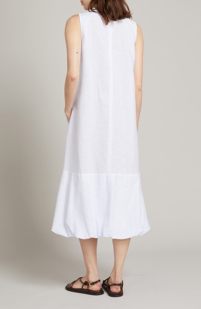 MM by Max Mara Sorriso Sleeveless Linen Blend Dress, Alternate, color, Optical White