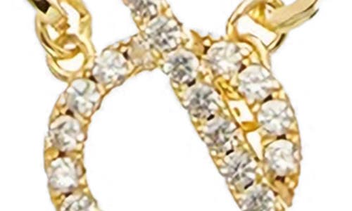 Juvell Cubic Zirconia Toggle Paper Clip Chain Necklace In Yellow