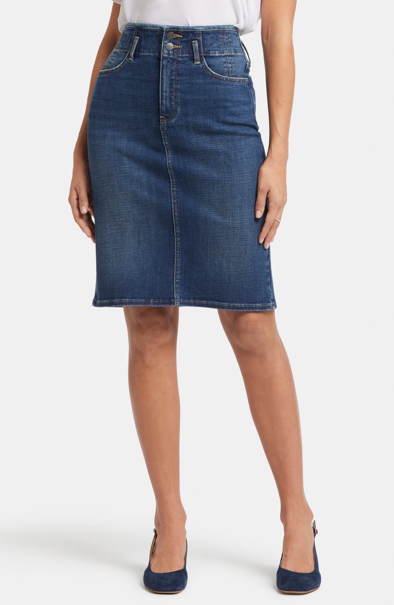 NYDJ Hollywood High Waist Denim Pencil Skirt, Main, color, Olympus