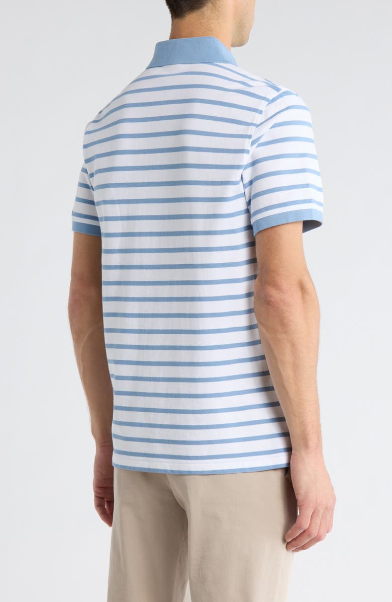 Brooks Brothers Slim Fit Stripe Cotton Piqué Polo, Alternate, color, Ashleigh Blue/ White