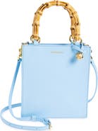 Veronica Beard Small Bamboo Handle Leather Shopper