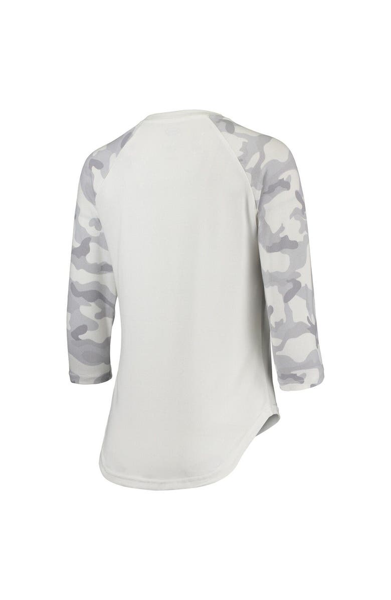 CONCEPTS SPORT Women's Concepts Sport Cream/Gray Chicago Fire Composite 3/4-Sleeve Raglan Top, Alternate, color, 