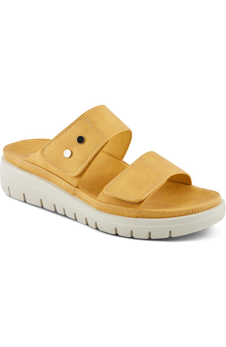 Flexus by Spring Step Buttony Platform Wedge Slide Sandal, Main, color,