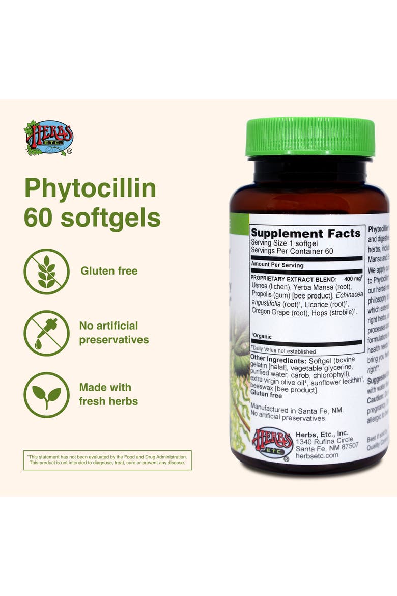 Phytocillin® 60-Count Bottle of Softgels, Alternate, color, No Color