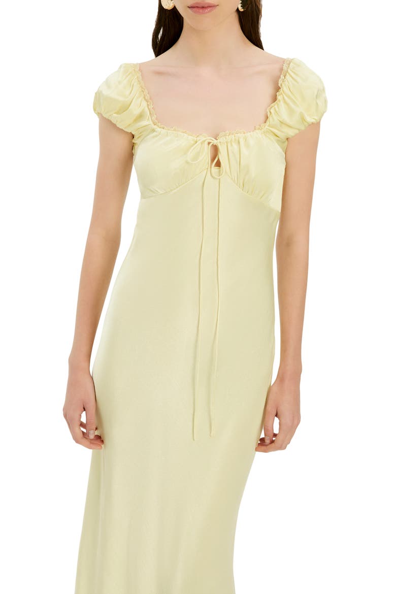 Stasia Satin Slipdress, Alternate, color, CANARY YELLOW