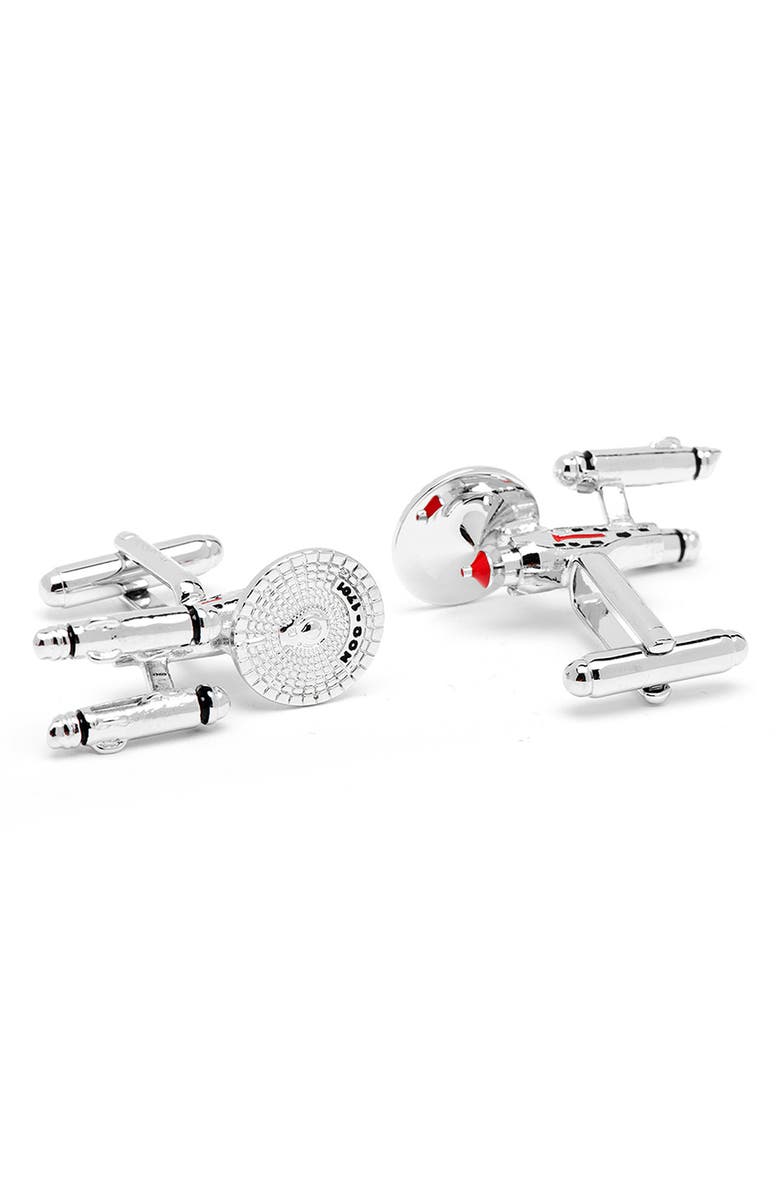 Cufflinks, Inc. Star Trek Enterprise Cufflinks, Alternate, color, Silver