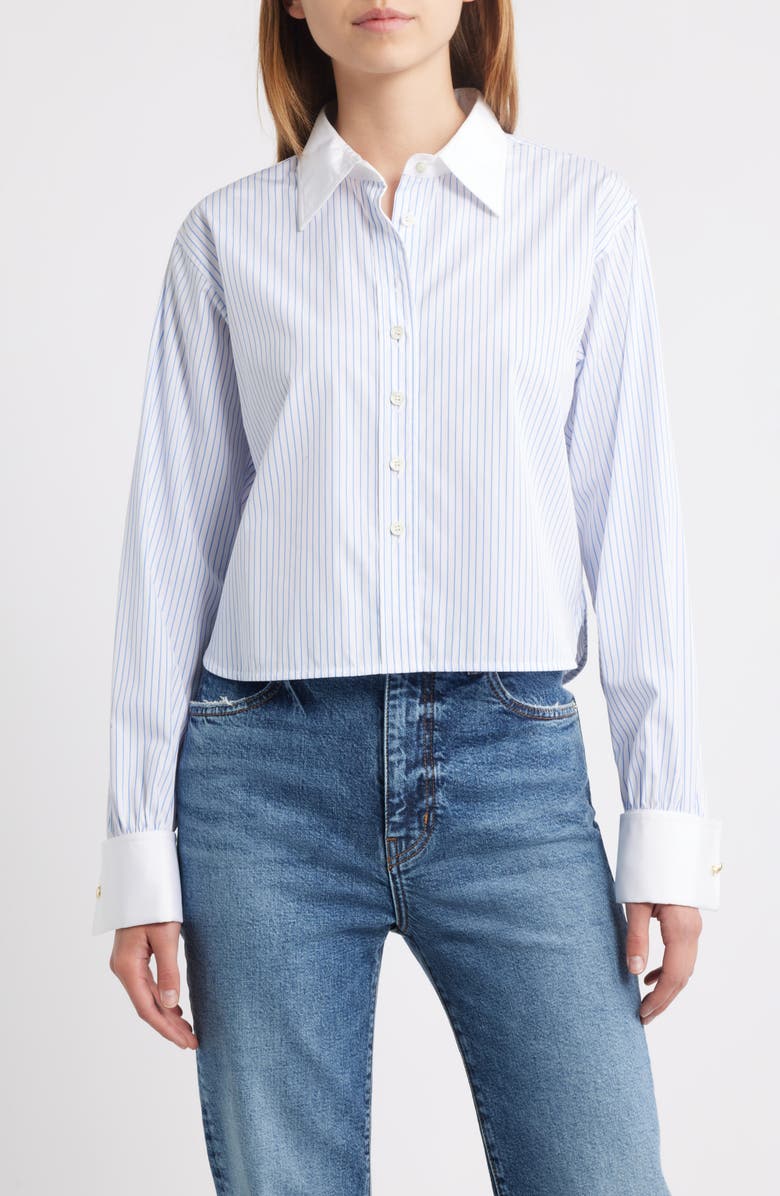 FRAME The Charles Button-Up Shirt, Main, color, Oxford Blue Multi