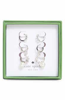Kate Spade New York set of 3 assorted mini hoop earrings