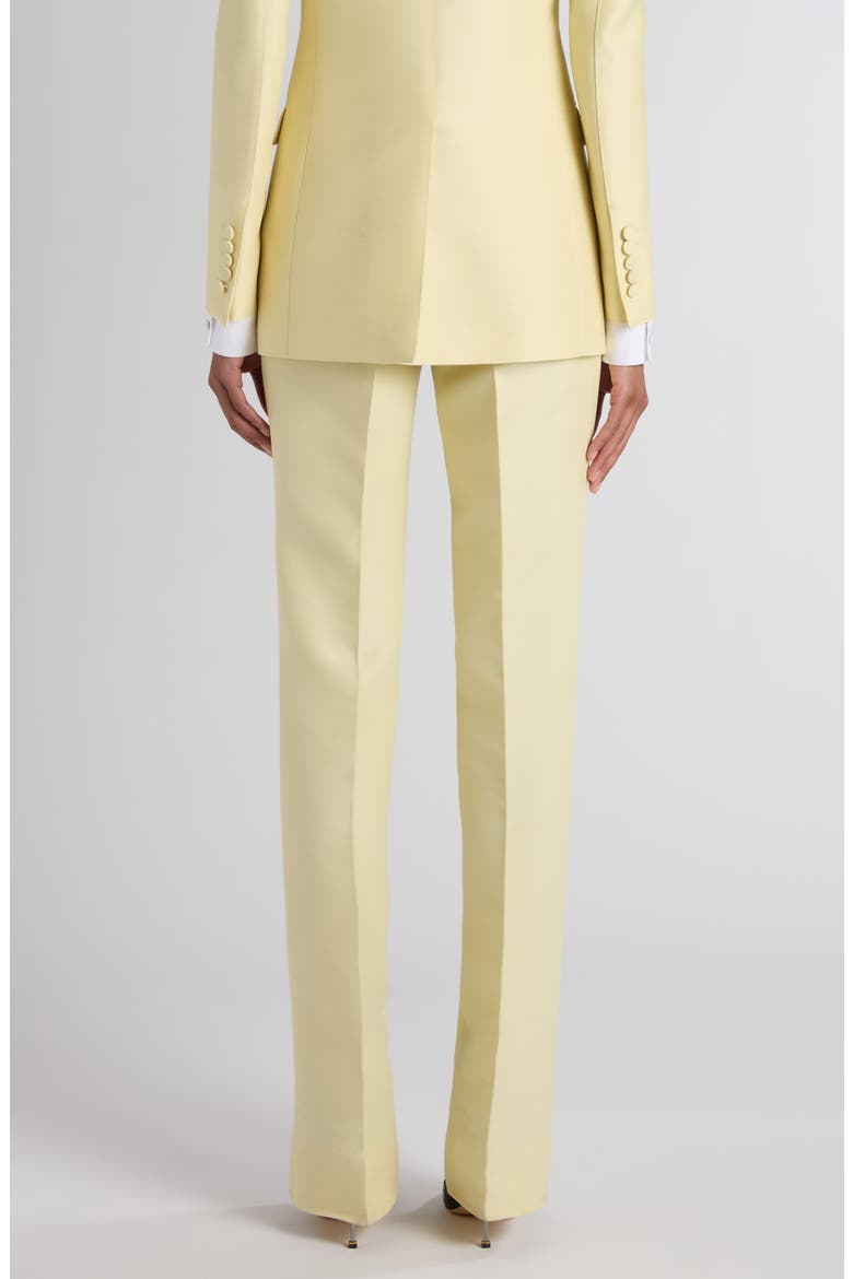 High Waist Wool & Silk Radzimir Straight Leg Pants, Alternate, color, PALE LEMON