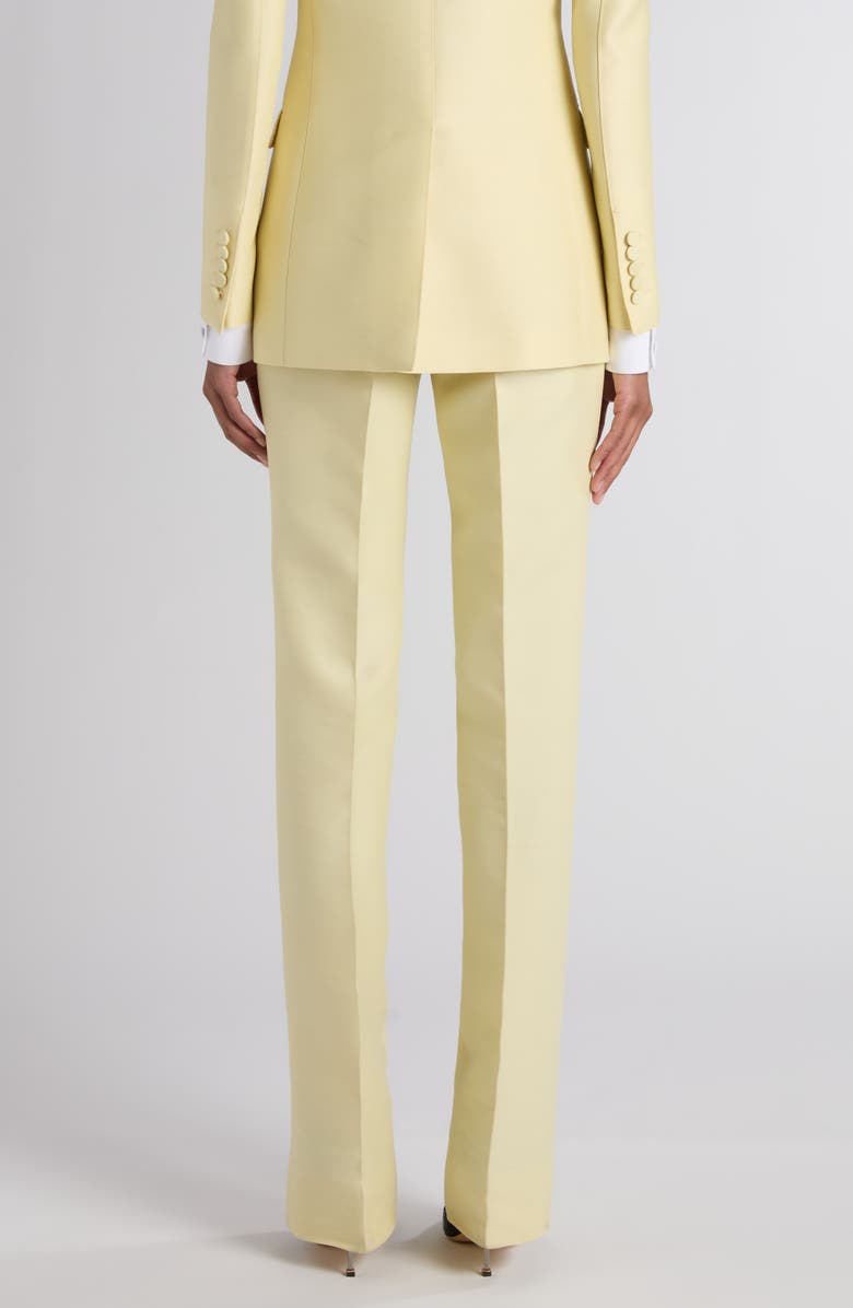 TOM FORD High Waist Wool
Silk Radzimir Straight Leg Pants, Alternate, color, Pale Lemon