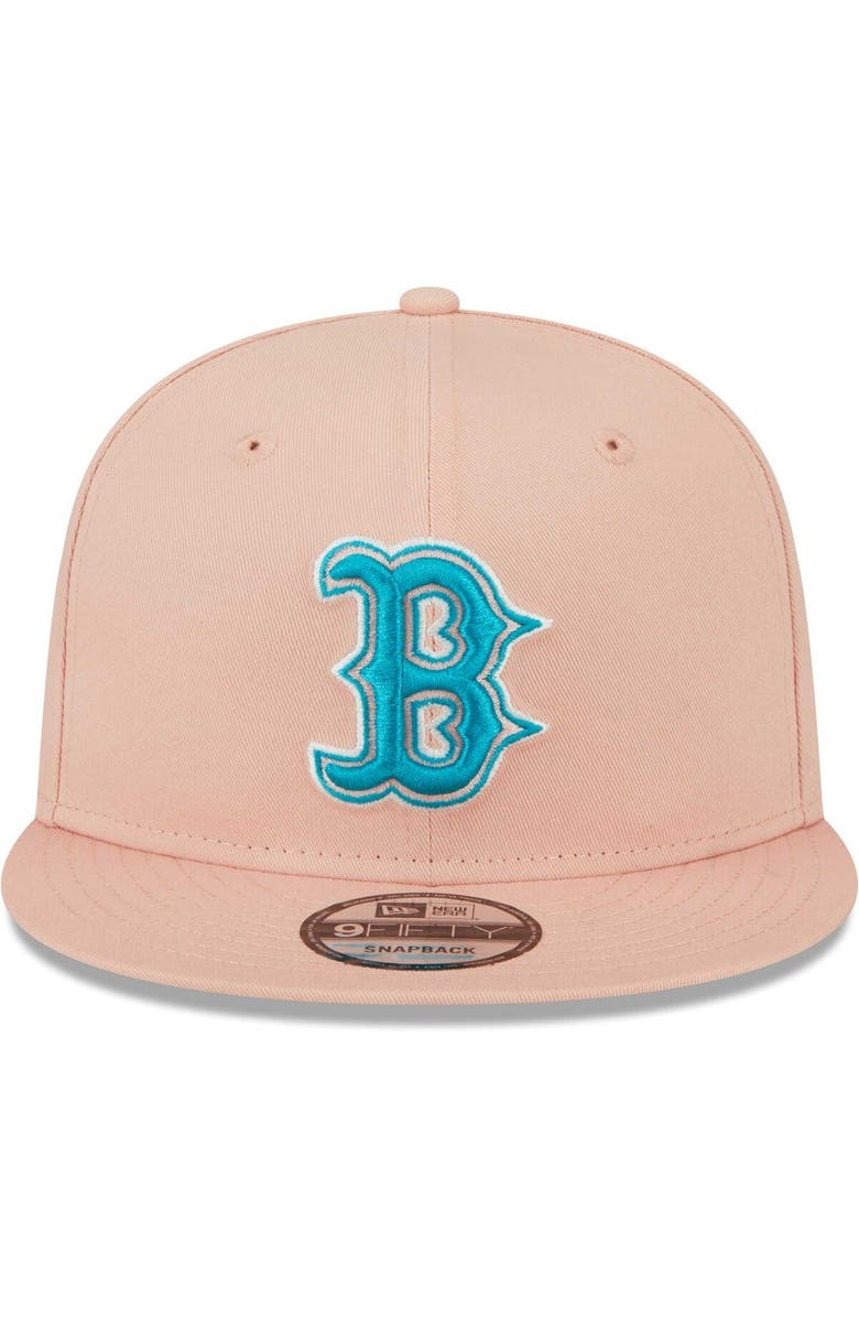 New Era Men's New Era Pink Boston Red Sox  Sky Aqua Undervisor 9FIFTY Snapback Hat, Alternate, color, 