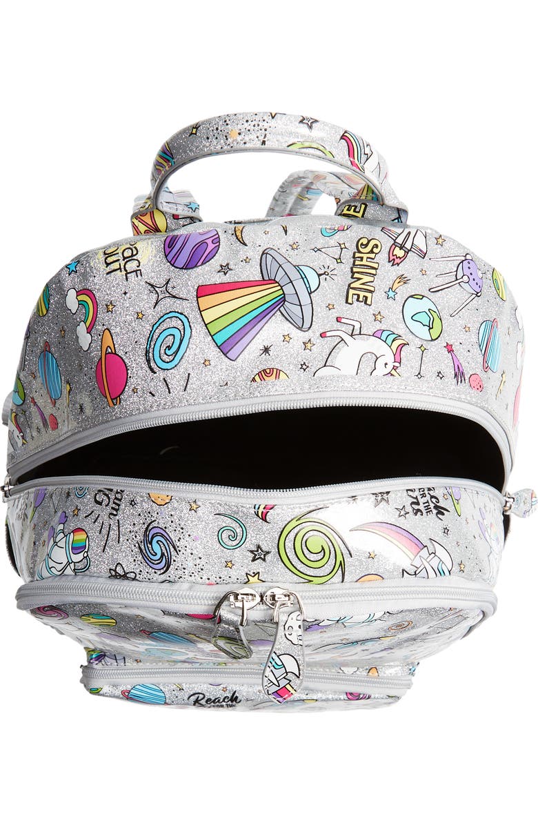 Bari Lynn Emoji Metallic Backpack, Alternate, color,