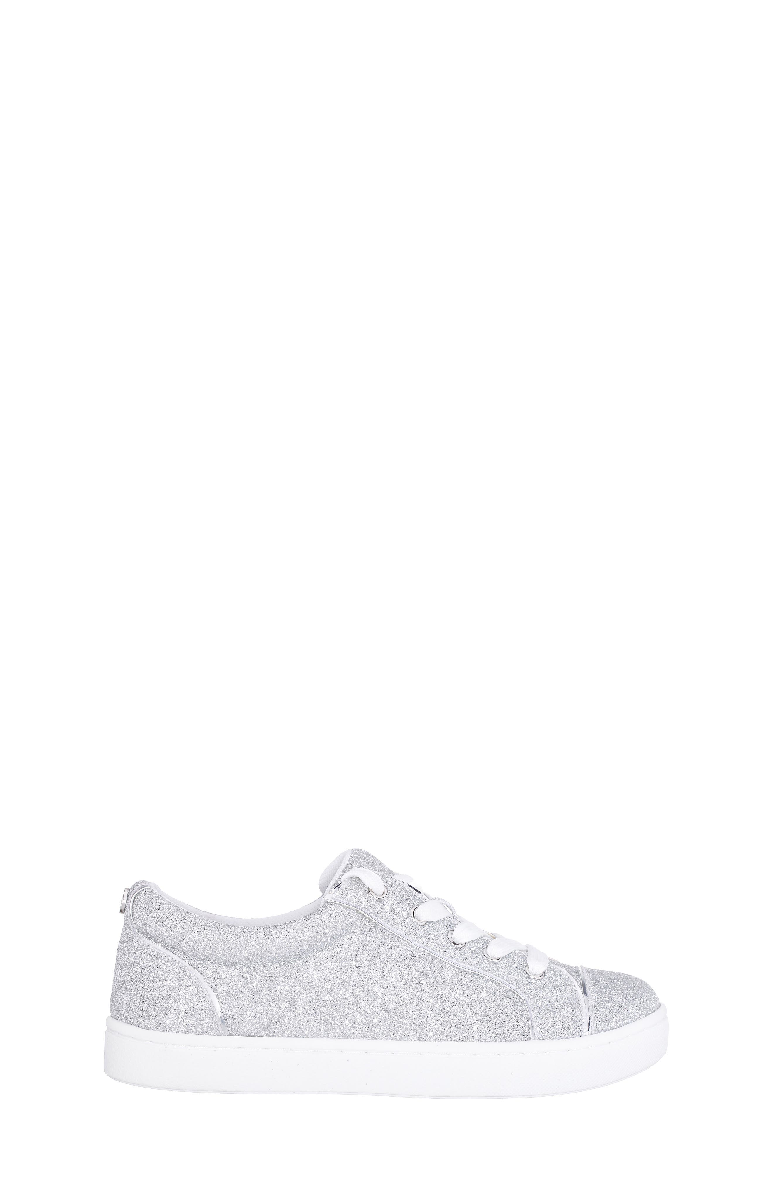 Nina Kids' Glitter Sneaker, Alternate, color, Slvglt