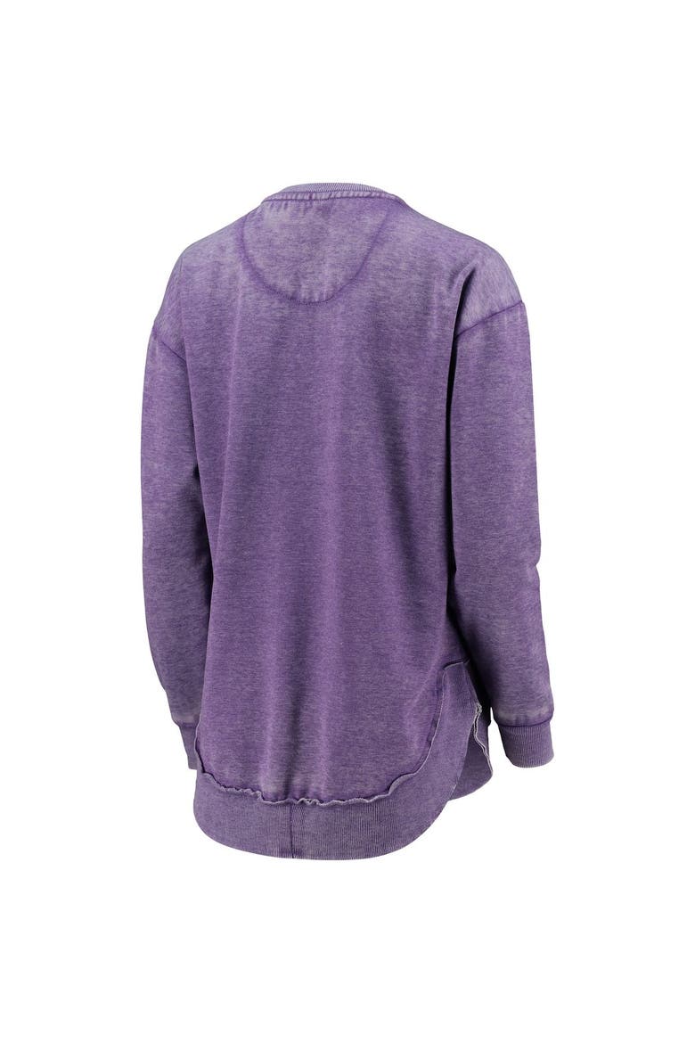 Women's Pressbox Purple LSU Tigers Vintage Wash Pullover Sweatshirt, Alternate, color, Purple