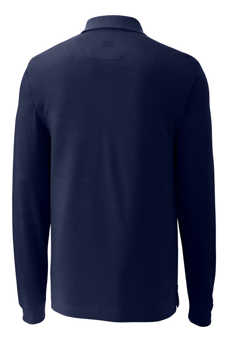 Advantage Tri-Blend Long Sleeve Polo, Alternate, color, LIBERTY NAVY
