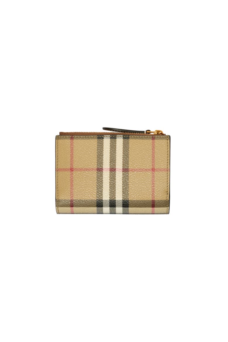 Small Check Bifold Wallet, Alternate, color, Archive beige