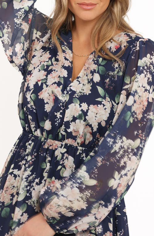 Petal And Pup Petal & Pup Anisa Long Sleeve Floral Maxi Dress In Green