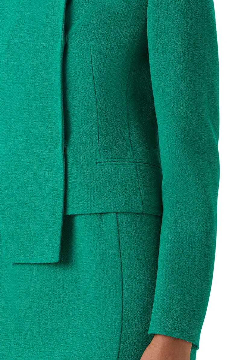 Akris Hemilio Polygon Virgin Wool Crepe Jacket, Alternate, color, Tourmaline