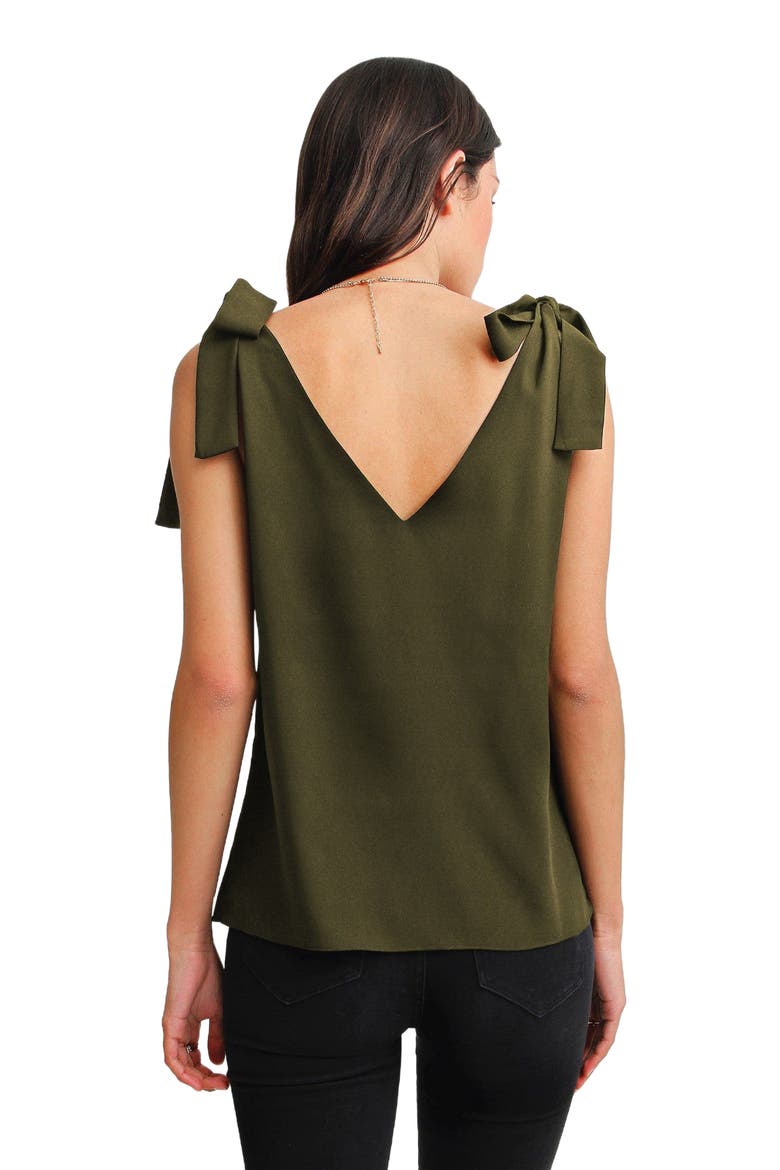 Feel For You V-Neck Top, Alternate, color, Military