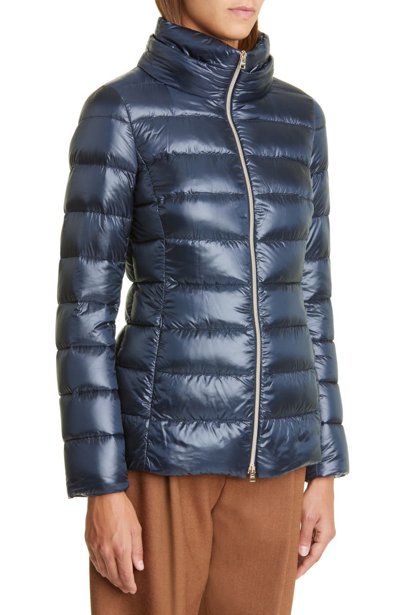 Herno Claudia Water Repellent Down Coat with Faux Fur Trim, Alternate, color, 