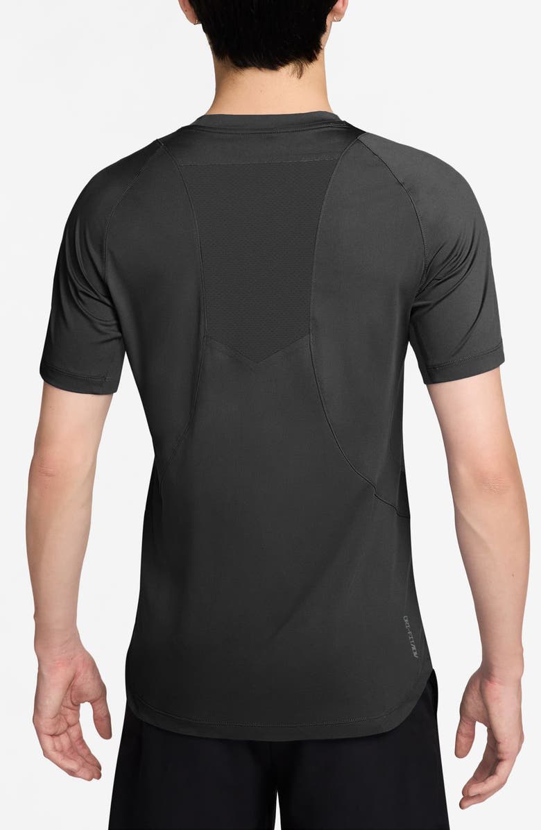 Nike Pro Dri-FIT ADV Short Sleeve Training Top, Alternate, color, Black/ White