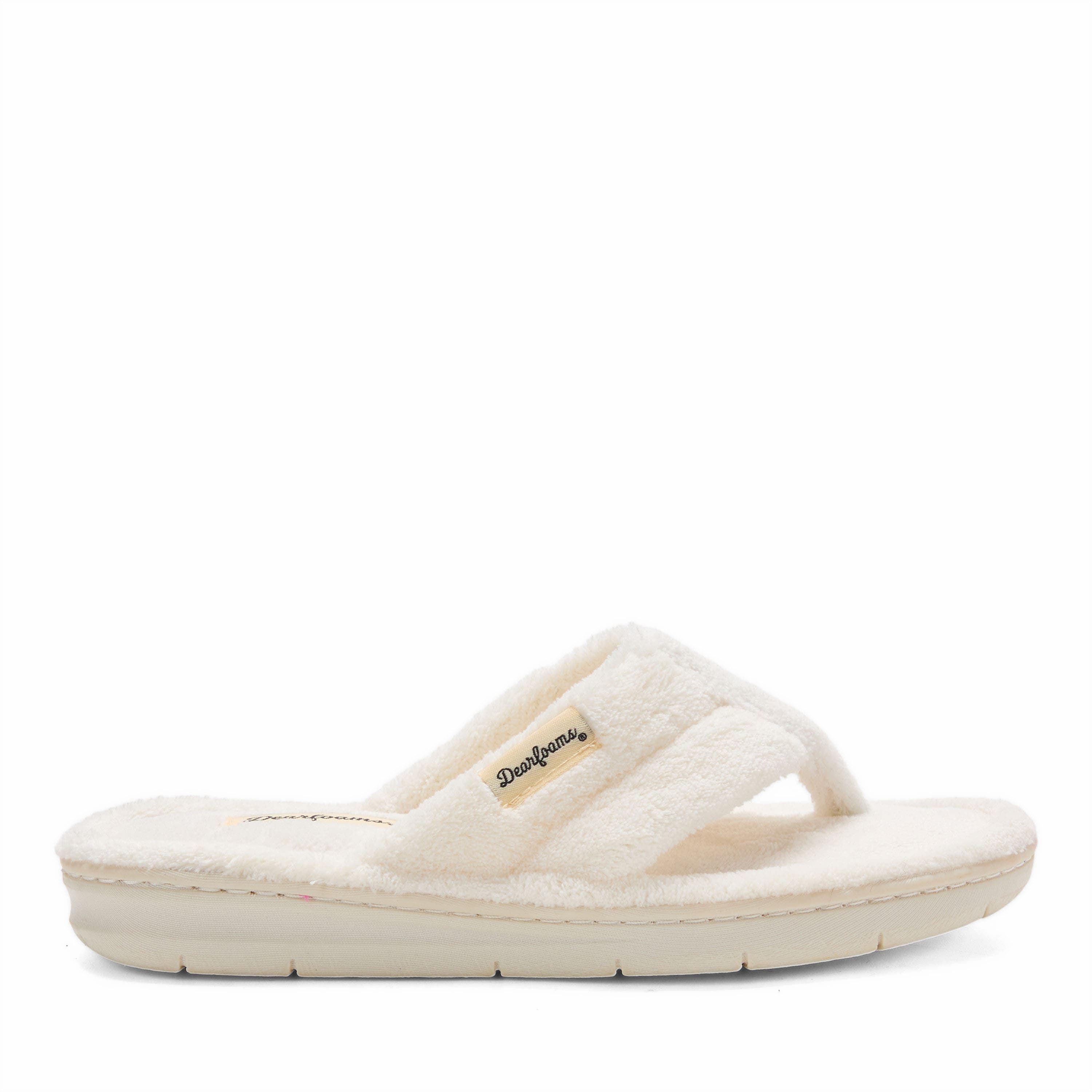 Wrenley Terry Thong Flip Flop Slipper, Alternate, color, Muslin