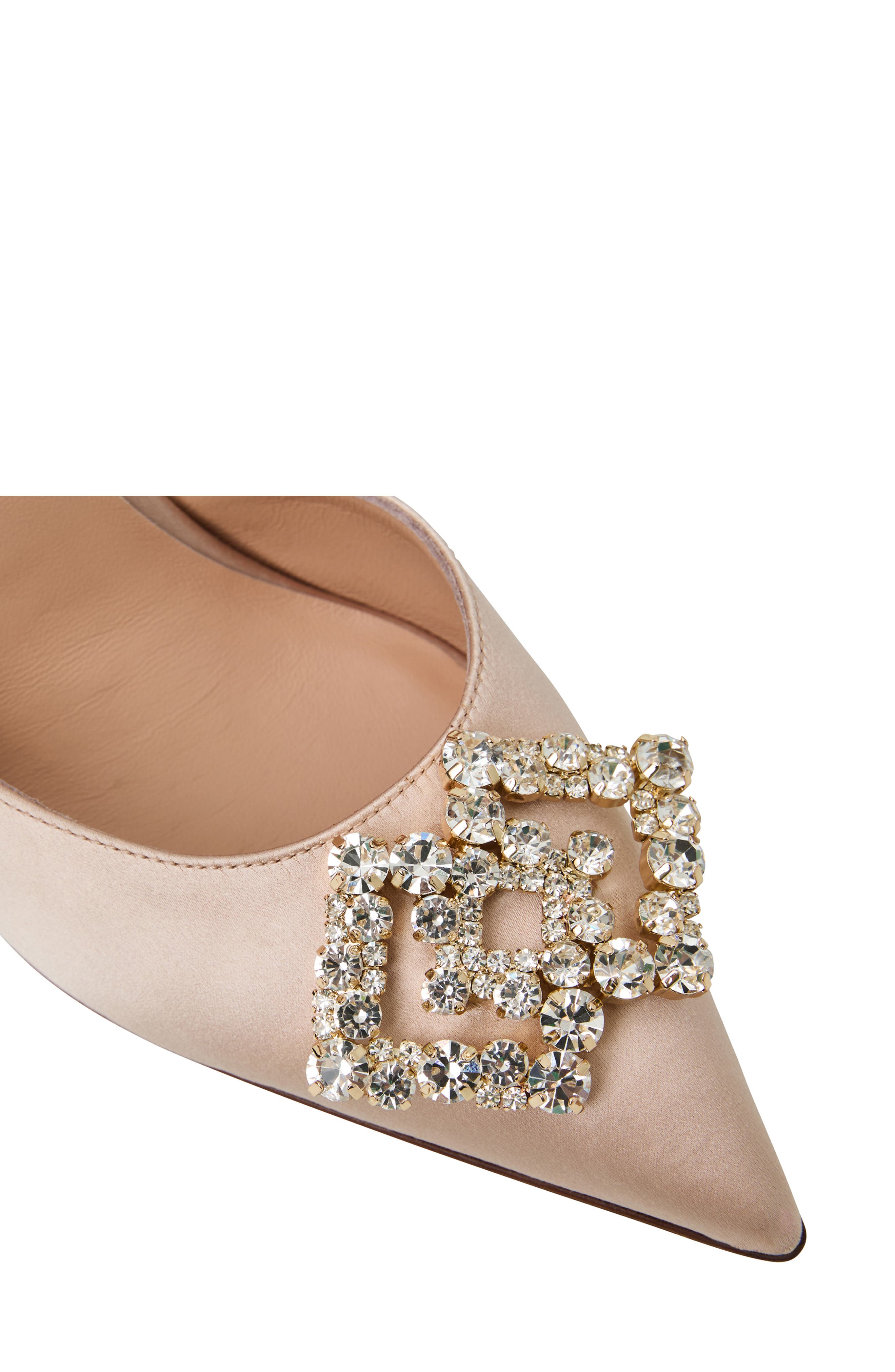 Bruno Magli Moda Slingback Pointed Toe Pump, Alternate, color, Champagne Satin