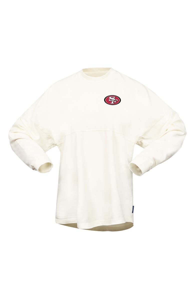 SPIRIT JERSEY Women's Cream San Francisco 49ers Wordmark T-Shirt, Alternate, color, Cream