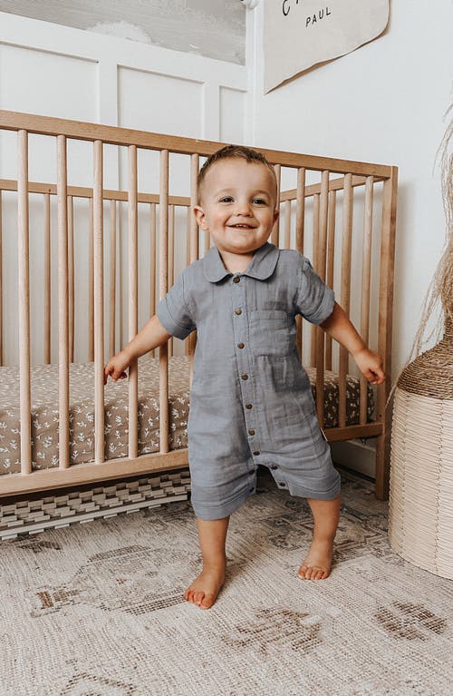 L'ovedbaby Organic Cotton Romper In Blueberry