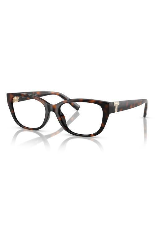 Tiffany & Co . 54mm Pillow Optical Glasses In Havana