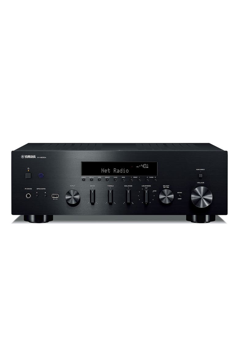 R-N600A Stereo Network Receiver with Wi-Fi, Bluetooth, and MusicCast, Alternate, color, Black