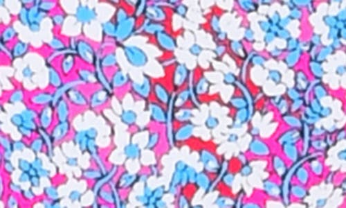 Citrus Flora Shirred Side High Waist Bikini Bottoms In Purple