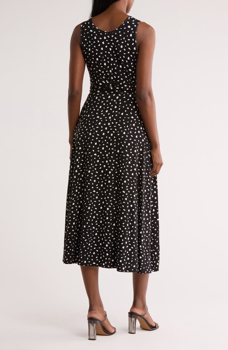 Loveappella Wrap Midi Dress, Alternate, color, Black/ White