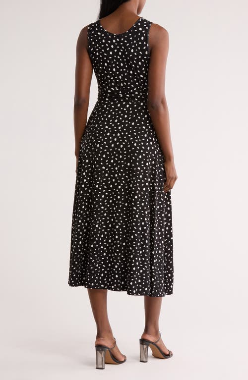 Loveappella Wrap Midi Dress In Black
