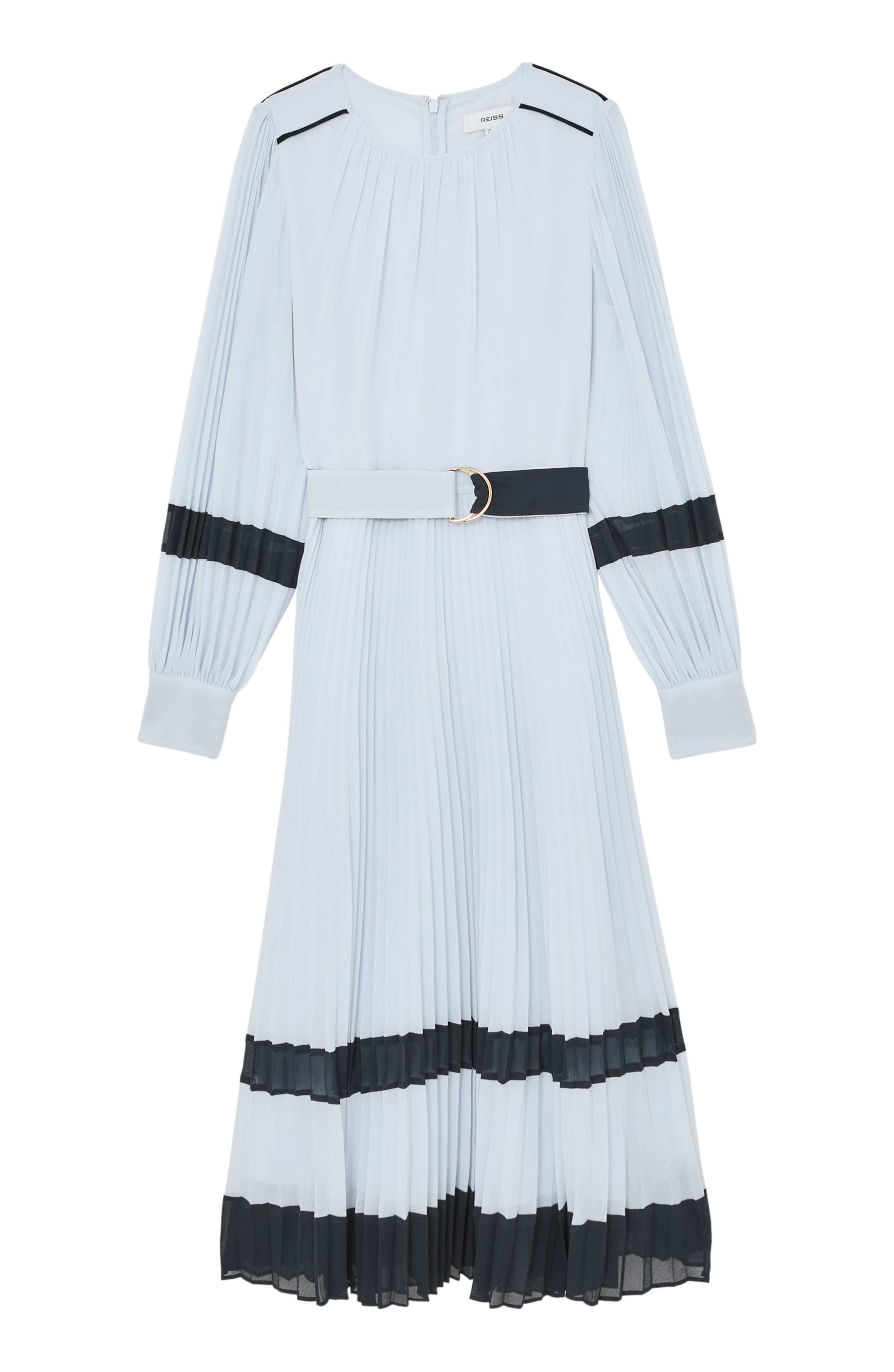 reiss blue and white dress Tori Long Sleeve Pleated (Women) collection_midi_dresses Firefighter Paramedic - Red, Talla:Large The navy/Ivory Astrid dress