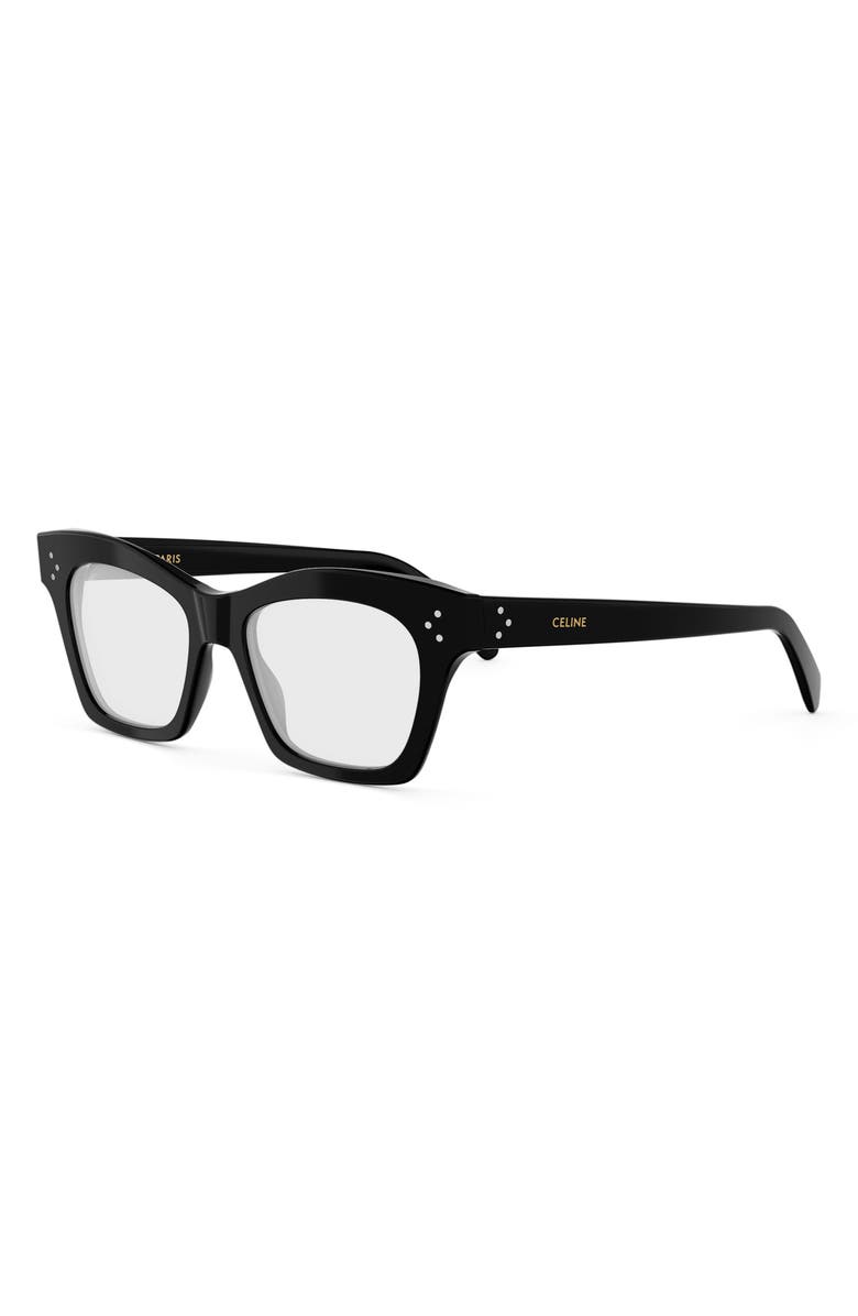 CELINE 3 Dots 51mm Cat Eye Optical Glasses, Alternate, color, 