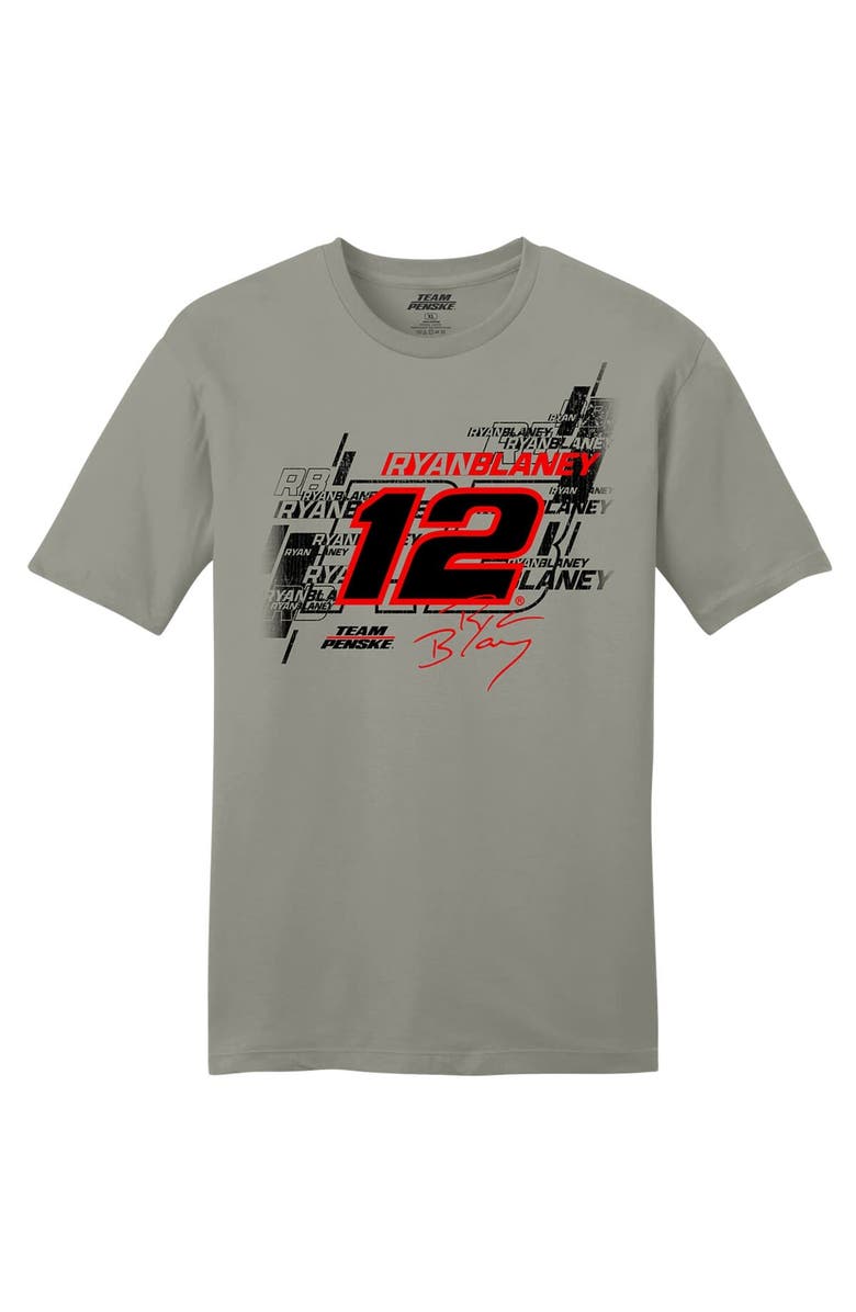 TEAM PENSKE Men's Team Penske Gray Ryan Blaney Lifestyle T-Shirt, Alternate, color, Gray